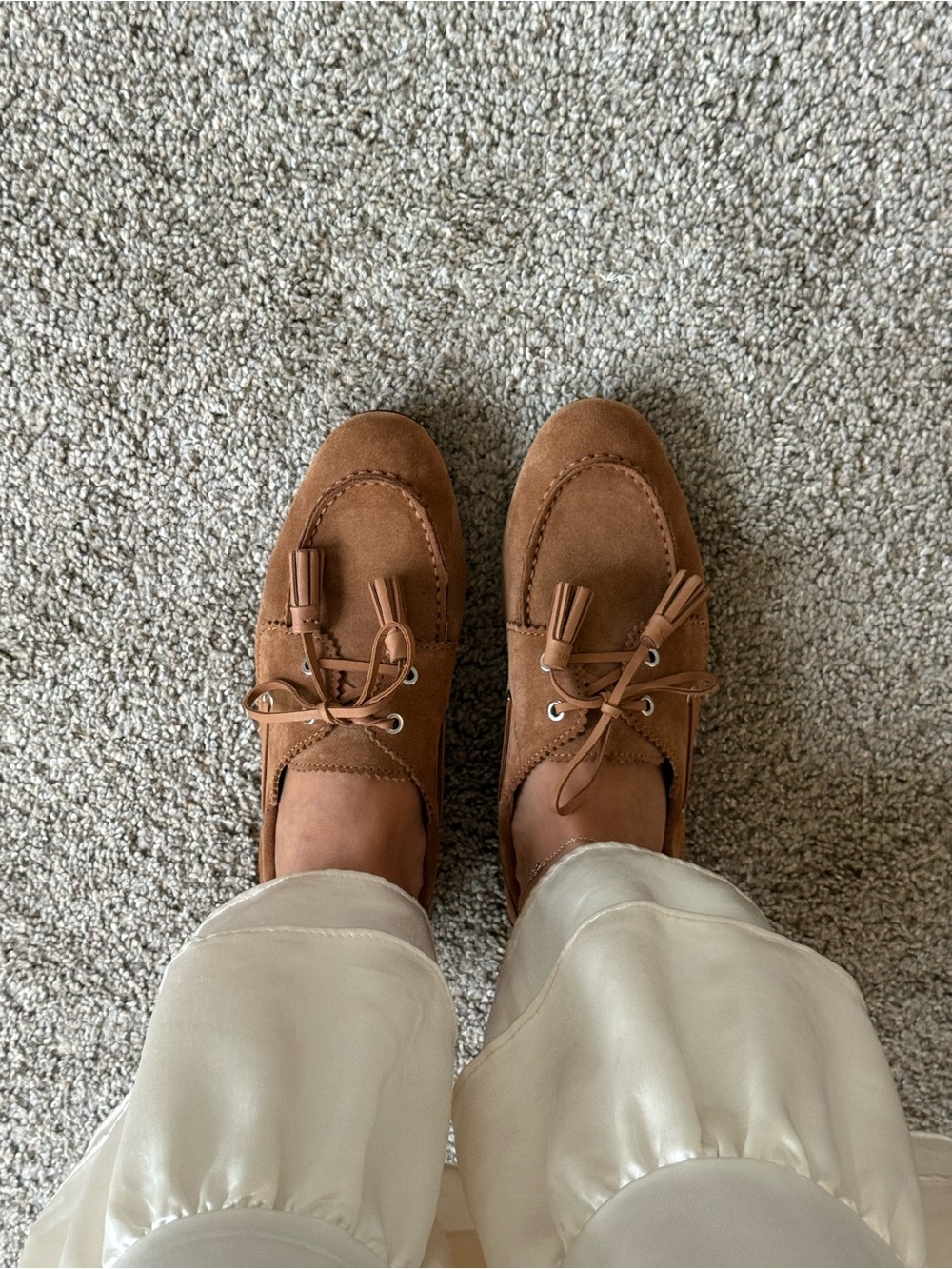 Maeve Suede Tassel Boat Shoes